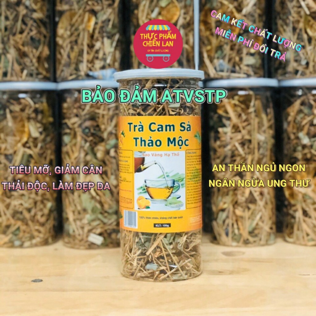 Trà Cam Sả Thảo mộc 100% TỰ NHIÊN🍃 ĐẸP DA, THANH LỌC CƠ THỂ, NGỦ NGON 🍃 (100g)-HÀNG LOẠI 1