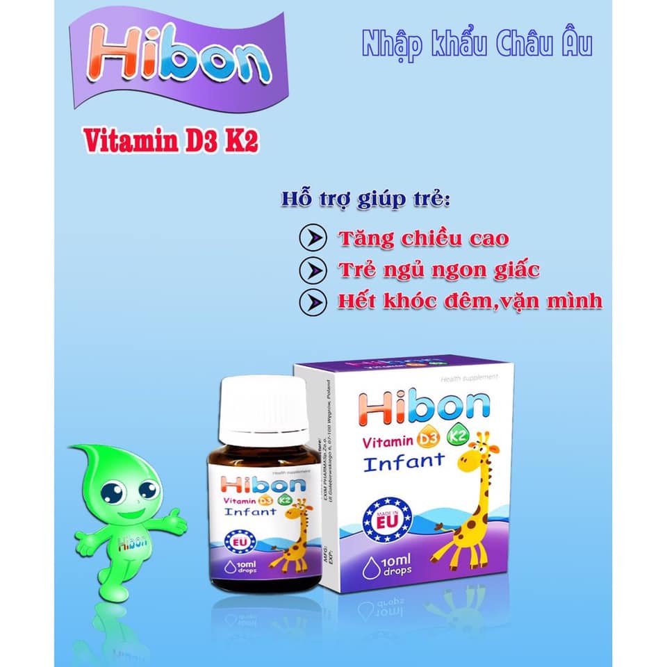Vitamin d3 k2 Hibon nhập khẩu chính hãng từ châu Âu
