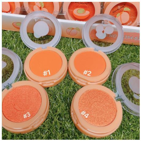 Phấn Má Trái Đào Kiss Beauty Tông Cam Fruit Blush - Tặng kèm cọ | BigBuy360 - bigbuy360.vn