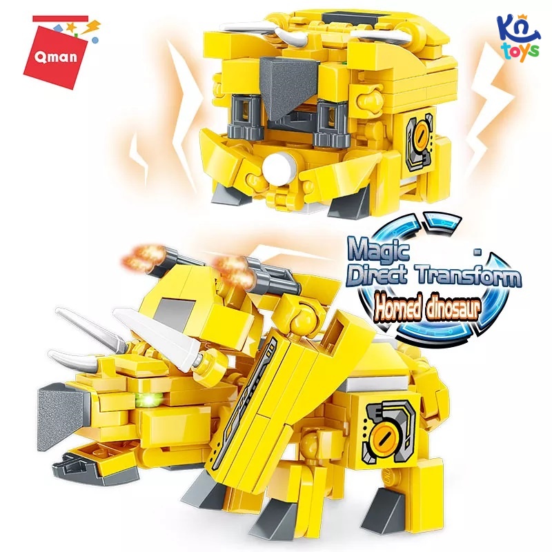 Đồ chơi lắp ráp xếp hình Qman – Robot động vật biến hình 3 in 1 Magic Cube (nhiều mẫu khác nhau)