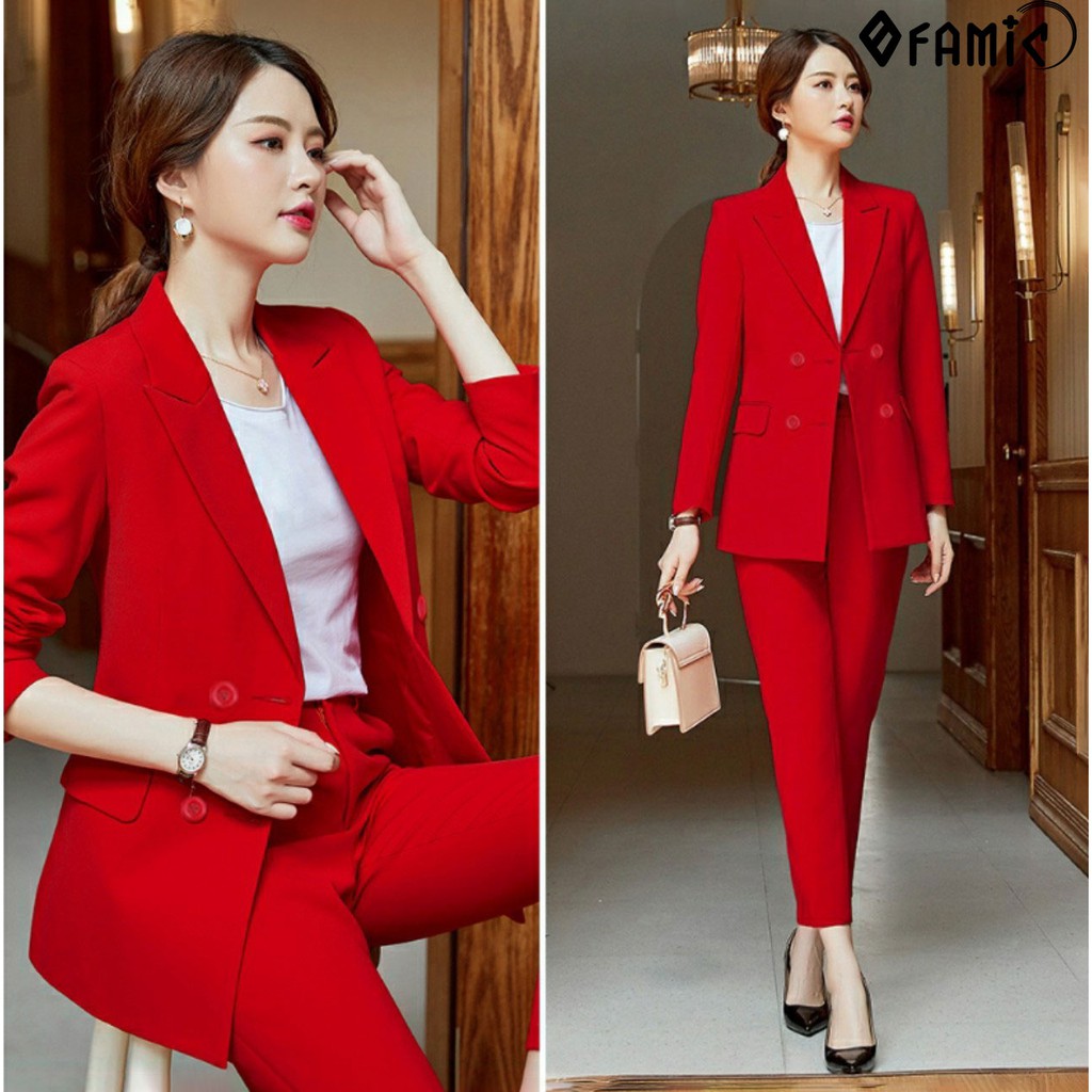 Vest Nữ Đẹp ❤️𝑭𝑹𝑬𝑬𝑺𝑯𝑰𝑷❤️Giảm 5K khi nhập mã [ AO BLAZER ] Vest Nữ Đẹp Gồm Áo Vest Quần Dài Dáng Công Sở Cá Tính | BigBuy360 - bigbuy360.vn