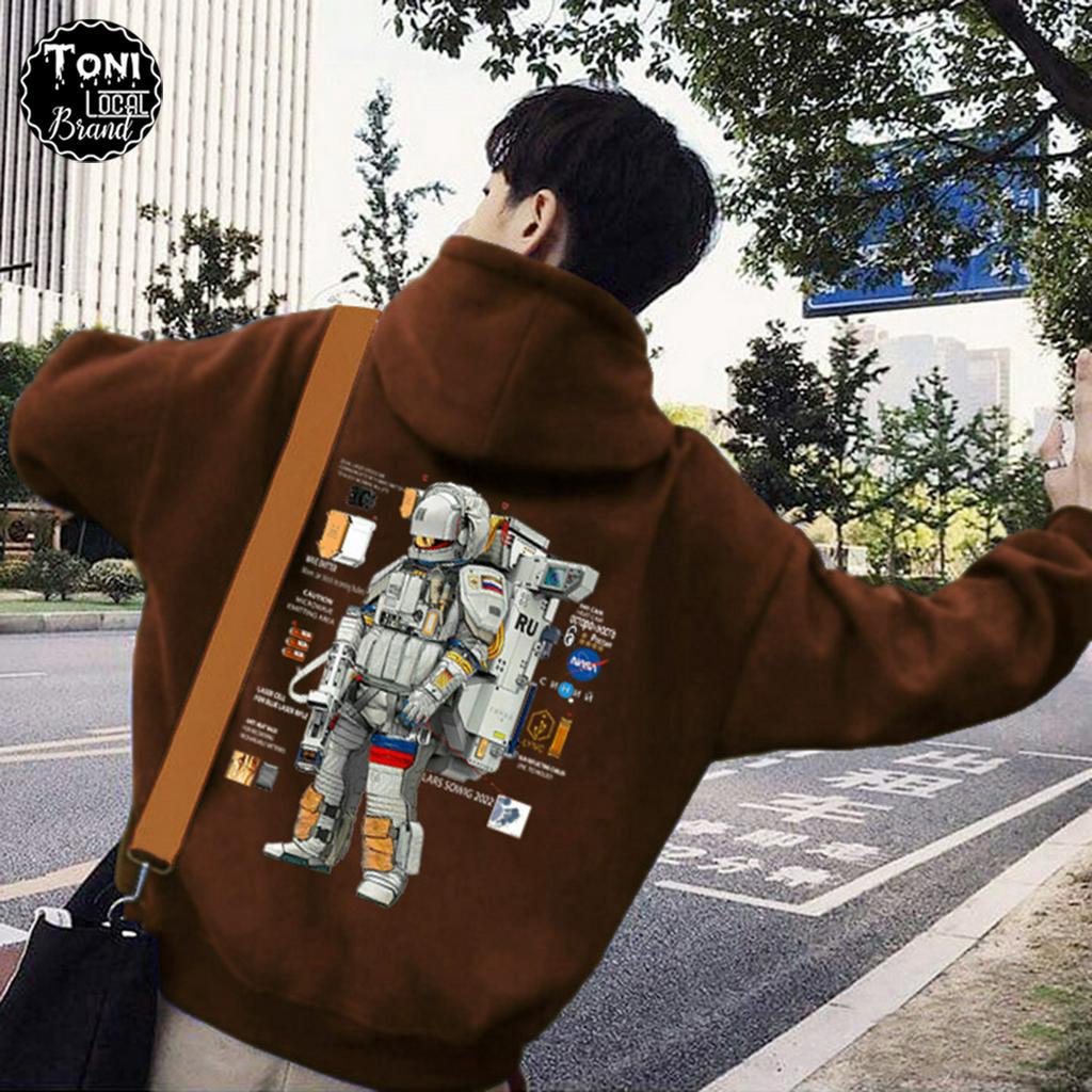 Áo Hoodie Local Brand NASA nỉ bông cực dày form rộng Unisex giữ ấm chống nắng