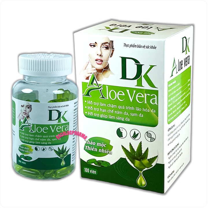Viên Uống Aloe Vera Giúp tăng cường khả năng chống oxy hóa, làm chậm lão hóa da, hỗ trợ hạn chế nám da, giúp làm sáng da