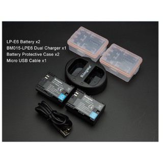 Bộ 2 pin và sạc đôi kingma lp-e6 cho canon 70d/60d/6d/7d/5dii..