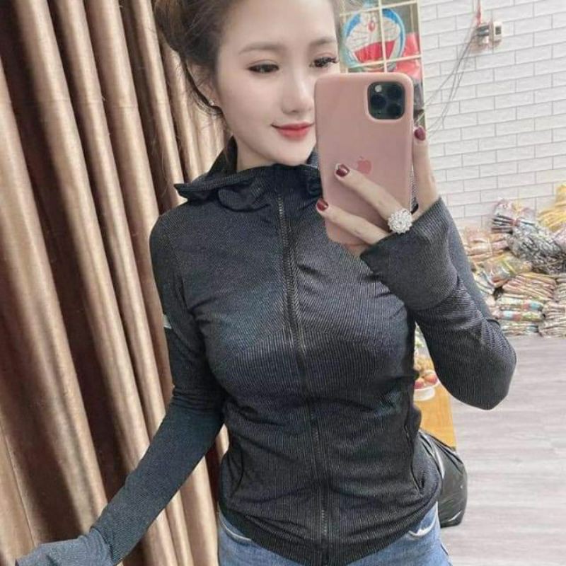 Áo khoác nữ. Áo khoác thể thao ôm Body thun gân Quảng Châu PQ205 | BigBuy360 - bigbuy360.vn