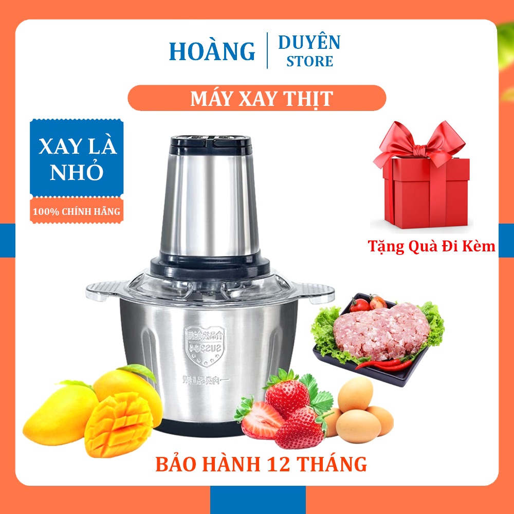 Máy Xay Thịt Cao Cấp , Máy Xay Đa Năng - Công Suất Lớn Chuẩn Cối Inox 304 Kèm Lưỡi Dao Sắc Bén
