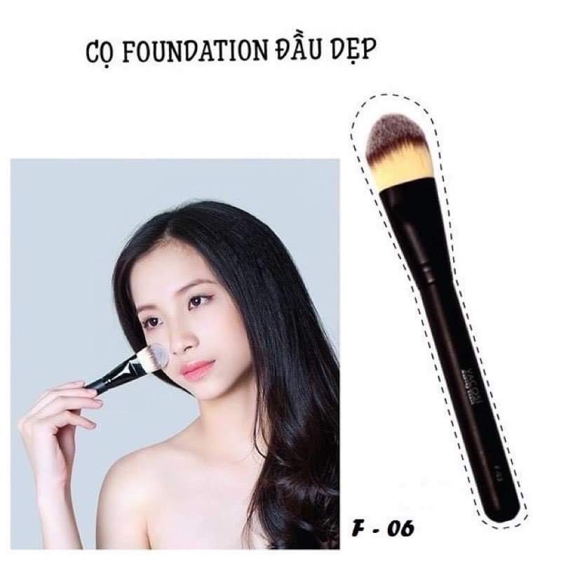 Cọ Tán Nền Đầu Dẹp Bản Nhỏ Vacosi Foundation Brush F06