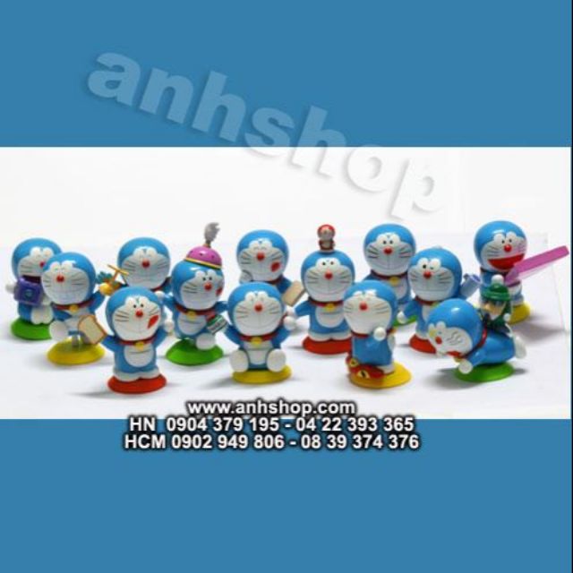 Bộ 13 mô hình Doremon và bảo bối cực yêu Doraemon