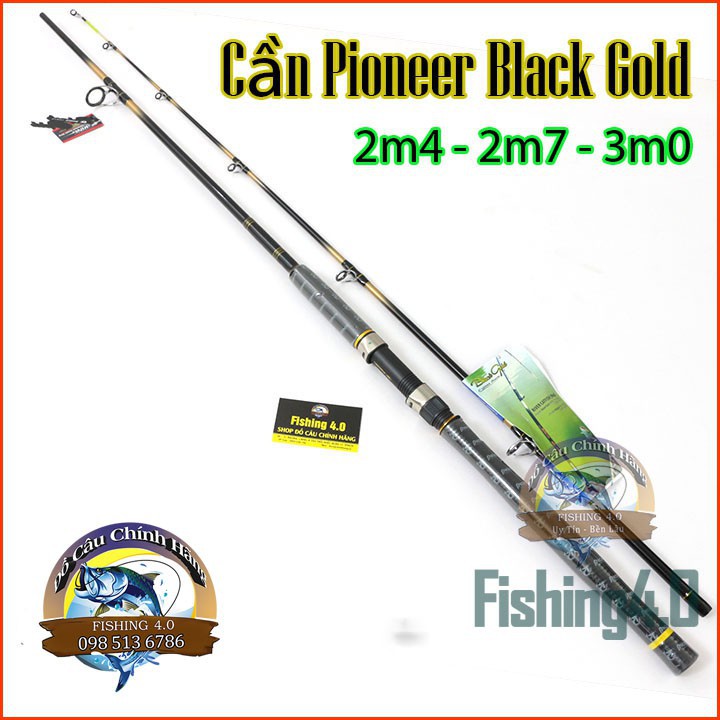 Cần Câu Siêu Bạo Lực Pioneer Black Gold - Nhấc Bổng 6kg tải cá 15-17kg 2m4 2m7 3m