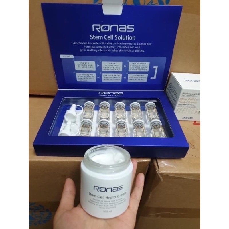 Kem Ronas, Kem Dưỡng Ẩm Da Mặt Ronas Stem Cell Care Hydro Cream 100ml