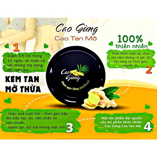 Cao Gừng tan mỡ THIÊN NHIÊN VIỆT (200g) Mới