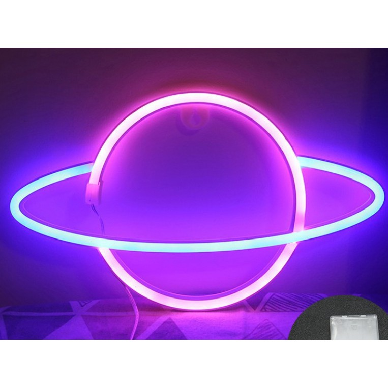 Đèn neon led trang trí phòng - decor phòng ngủ - BinaShop -  Tặng kèm pin - Chủ đề vũ trụ