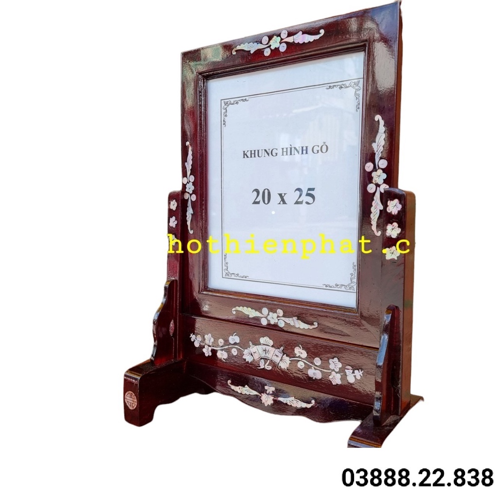 Khung hình thờ cẩn gỗ tràm màu đen 20 x 25