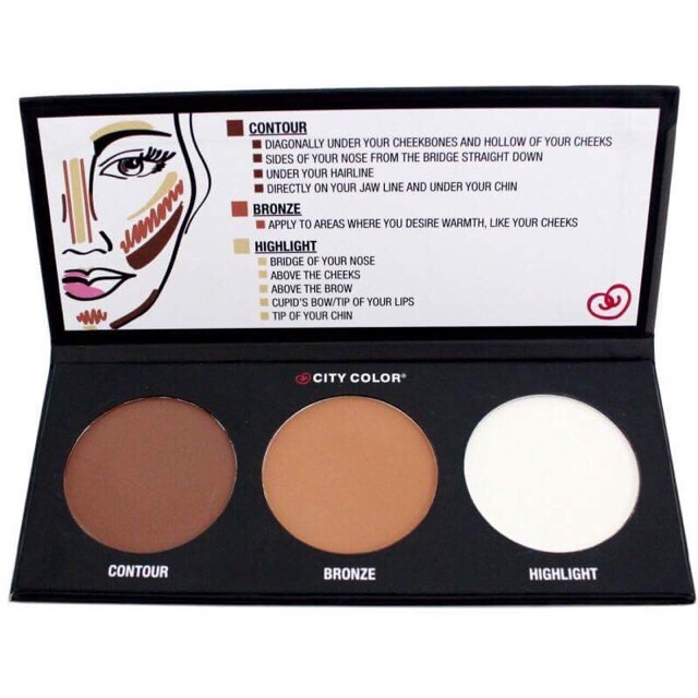 Bảng Phấn Tạo Khối Và Highlight City Color Contour Palette