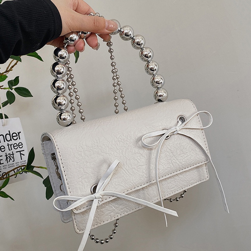 Túi IELGY đeo chéo tay cầm ngọc trai nhân tạo cao cấp cho nữ