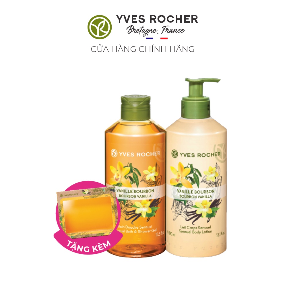 GIFT SET 28 - LES PLAISIRS NATURE - Combo làm sạch và dưỡng ẩm cơ thể Yves Rocher