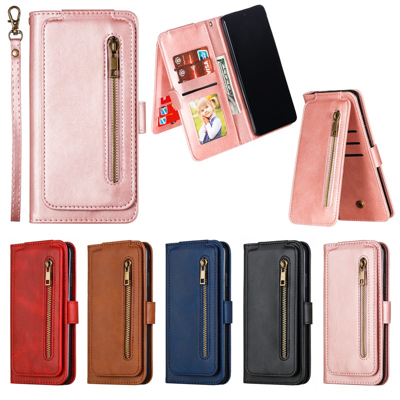 Bao da điện thoại có ngăn đựng thẻ cho Samsung Galaxy S10 Plus S20 Plus Note10+ Note 20 Ultra S20+ S10+ Note 20 5G