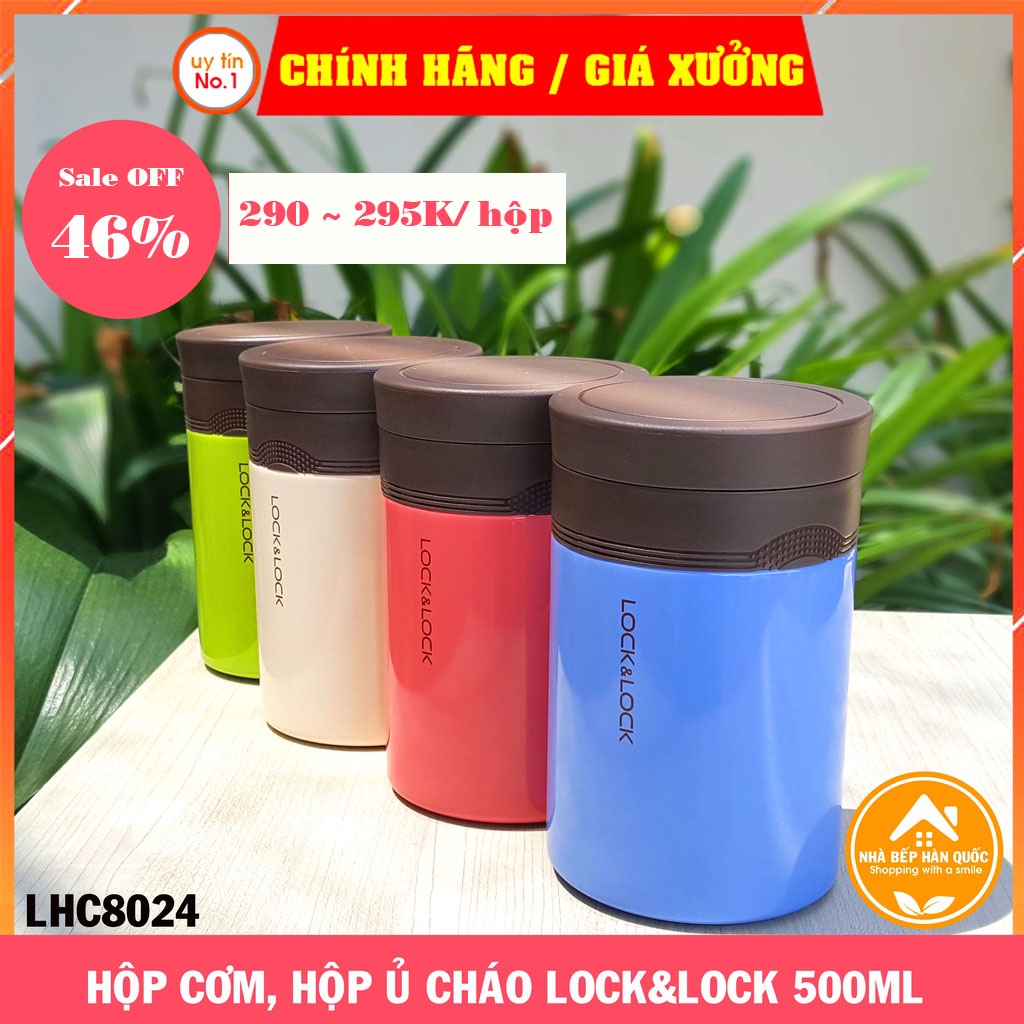 Hộp cơm giữ nhiệt Lock&Lock, bình ủ cháo giữ nhiệt Lock and Lock LHC8024 Column Food Jar 500ml