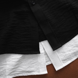 Sơ mi nam tay dài vải đũi không túi - đũi TD trơn