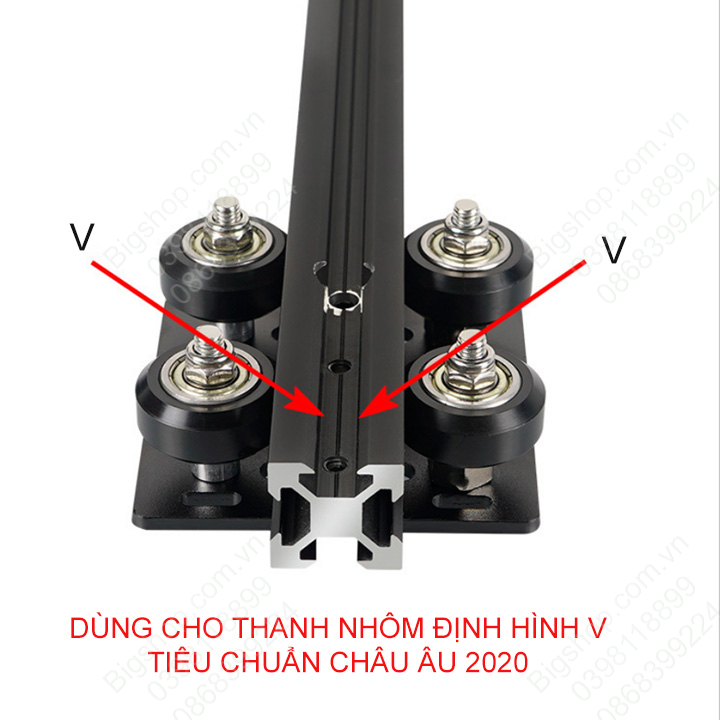 [Bigsellers] Bộ PAD bánh xe V-slot cho thanh nhôm định hình dễ dàng mở rộng openbuild