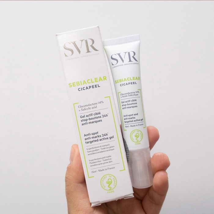 Gel Chấm Mụn Sưng Viêm SVR Sebiaclear Cicapeel Dành Cho Da Nhạy Cảm Dễ Mụn 15ML
