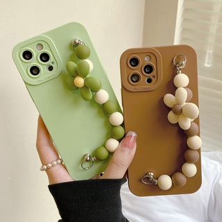 Ốp Điện Thoại Mềm Nhám Gắn Dây Đeo Hình Hoa 3D Cho iPhone 7 8 6 6S Plus 11 12 13 14 Pro MAX X XR XS MAX Mini SE 2020 2022