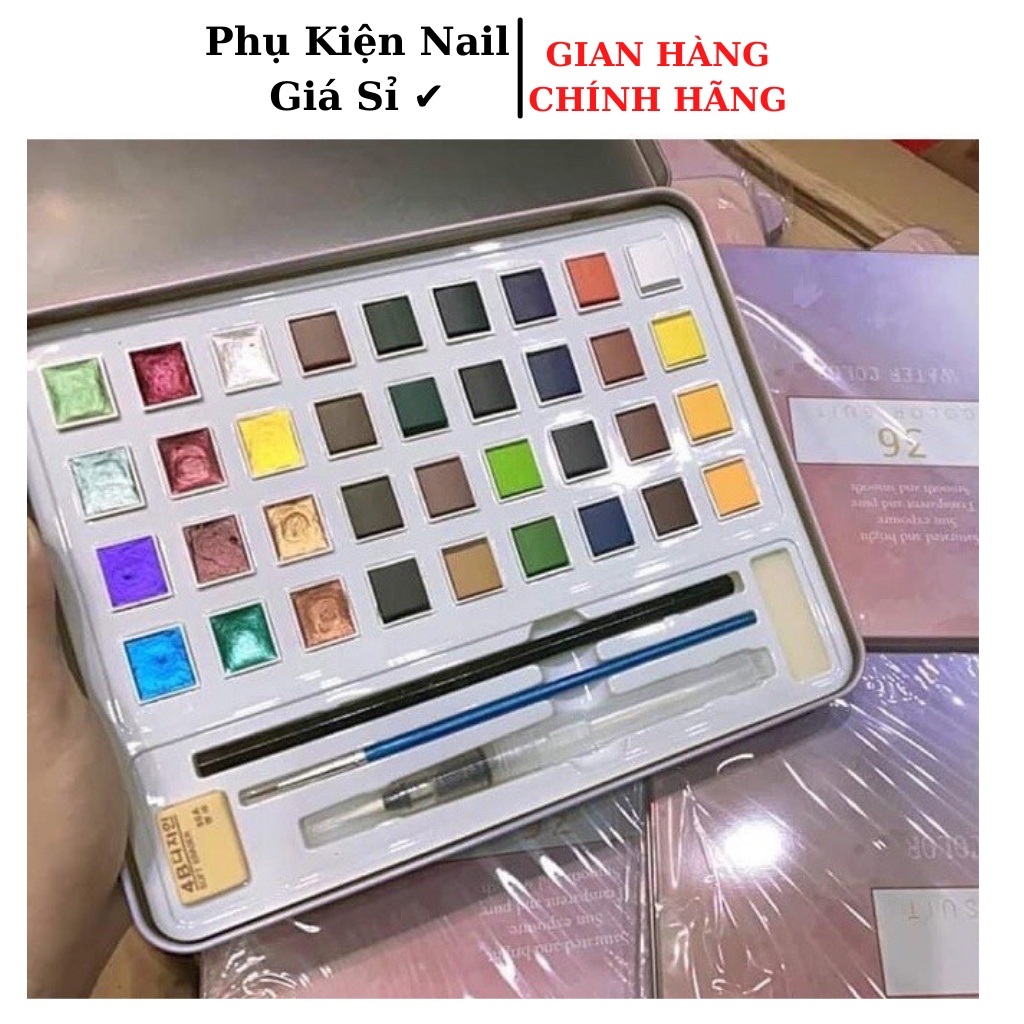 Sét màu nước 36 màu làm vân đá ,vẽ hoa, họa tiết móng tay
