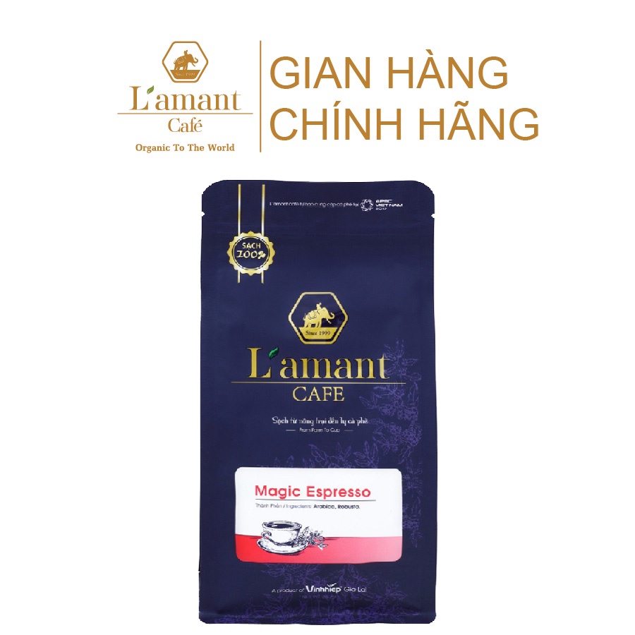 Cà phê rang nguyên hạt Magic 250gr - L'amant Café Magic Espresso