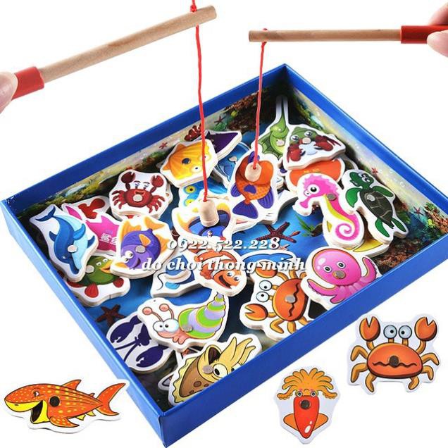 Fishing game - Trò chơi câu cá và sinh vật biển nam châm 32 pcs Nhân bản