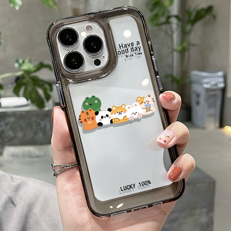 Ốp Điện Thoại DecoPhone Acrylic tpu acrylic Họa Tiết Động Vật Cho iphone 6s 7 8 plus x xs xr 11 12 13 14 15 max pro