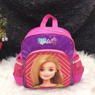 Balo họs sinh mẫu giáo 10'' 2 ngăn hình công chúa Barbie màu hồng cho bé gái (Thái Lan)