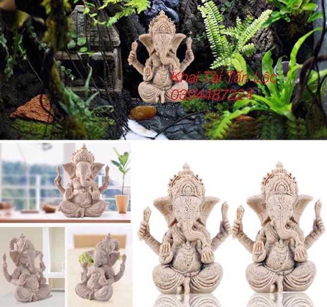 Tượng voi thần Ganesha cao 9 cm