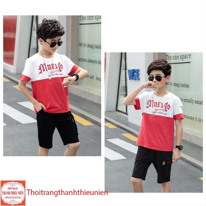 [35Kg - 75Kg] Bộ Thể Thao Cotton Nam Đẹp Bộ Mặc Nhà Mùa Hè Tay Ngắn Không Cổ | BigBuy360 - bigbuy360.vn