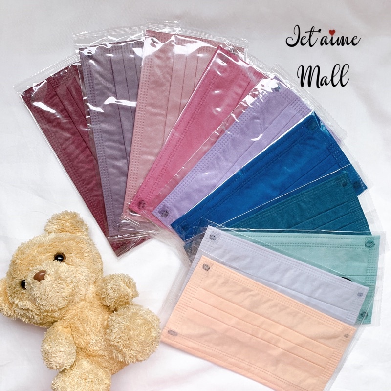Hộp 10 cái khẩu trang mix nhiều màu làm quà tặng