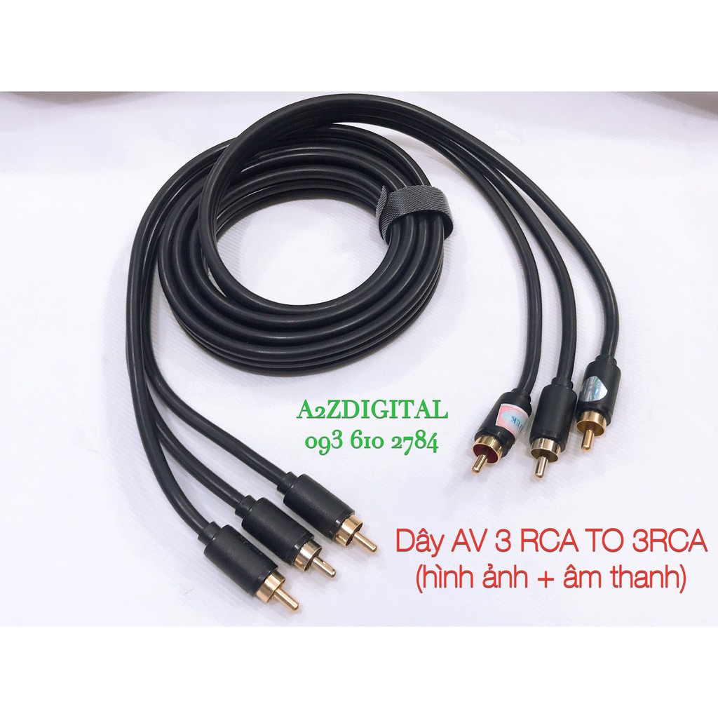 DÂY AV 6 ĐẦU BÔNG SEN UNITEK Y-C950BK ÂM THANH+HÌNH ẢNH
