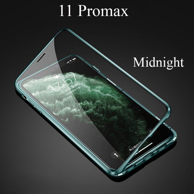 Ốp lưng nam châm cường lực 2 mặt cho iphone 12 pro max / 12 / 12 pro / 11 pro max / 11 pro / 11