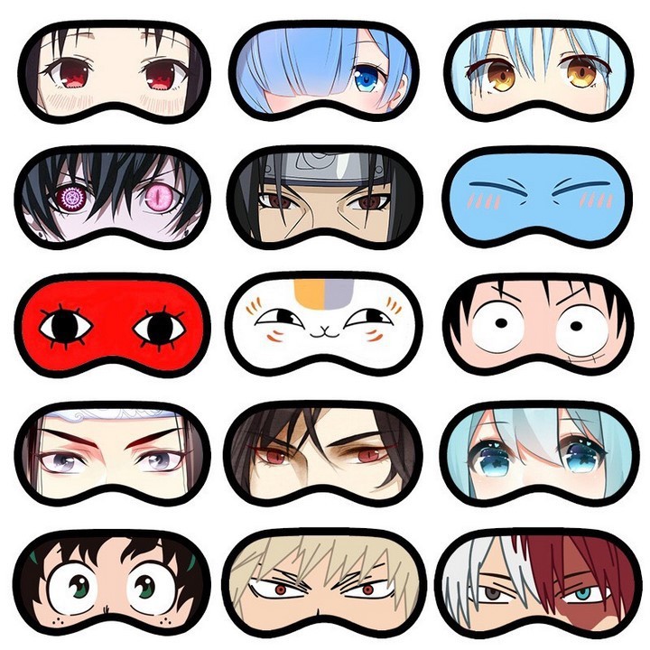 Bịt mắt BỔ SUNG NĂNG LƯỢNG miếng che mắt ngủ anime chibi