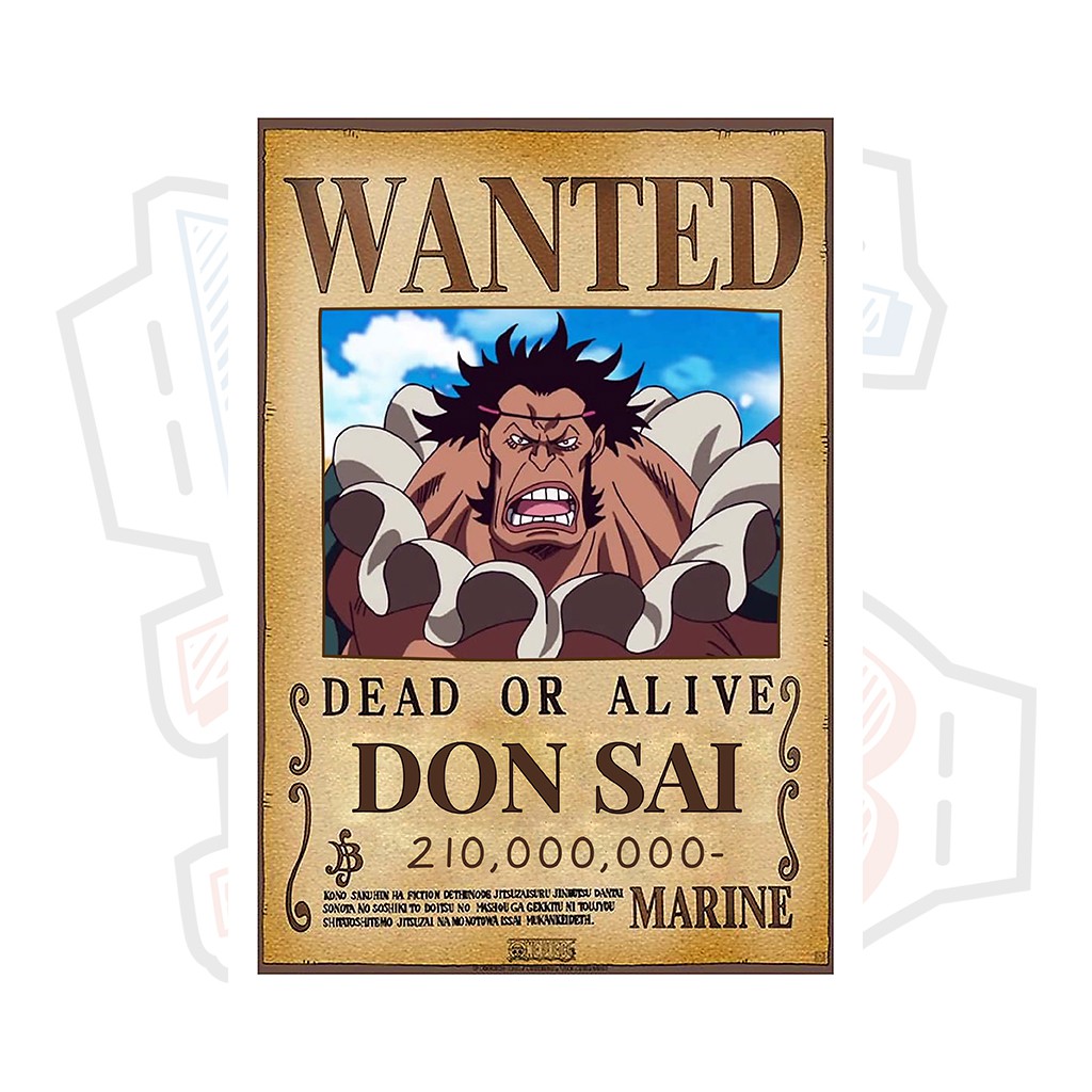 Poster truy nã Don Sai (Hạm đội Mũ Rơm) - One Piece