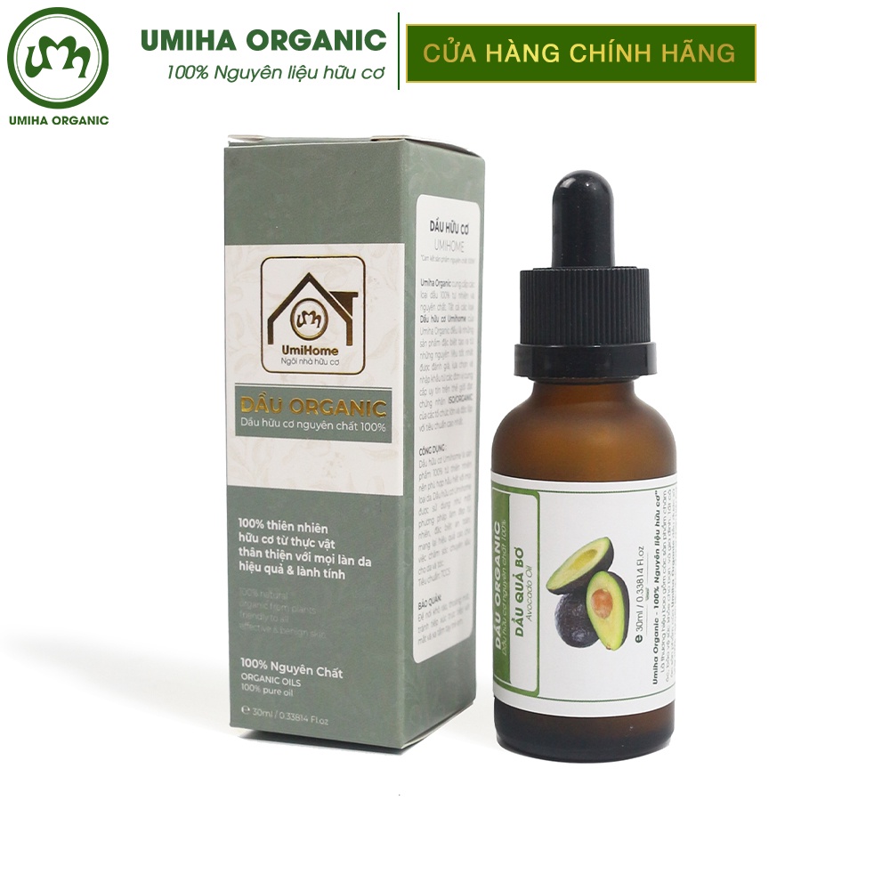 Dầu Quả Bơ hữu cơ UMIHA nguyên chất | Virgin Avocado Oil 100% Organic 10ml