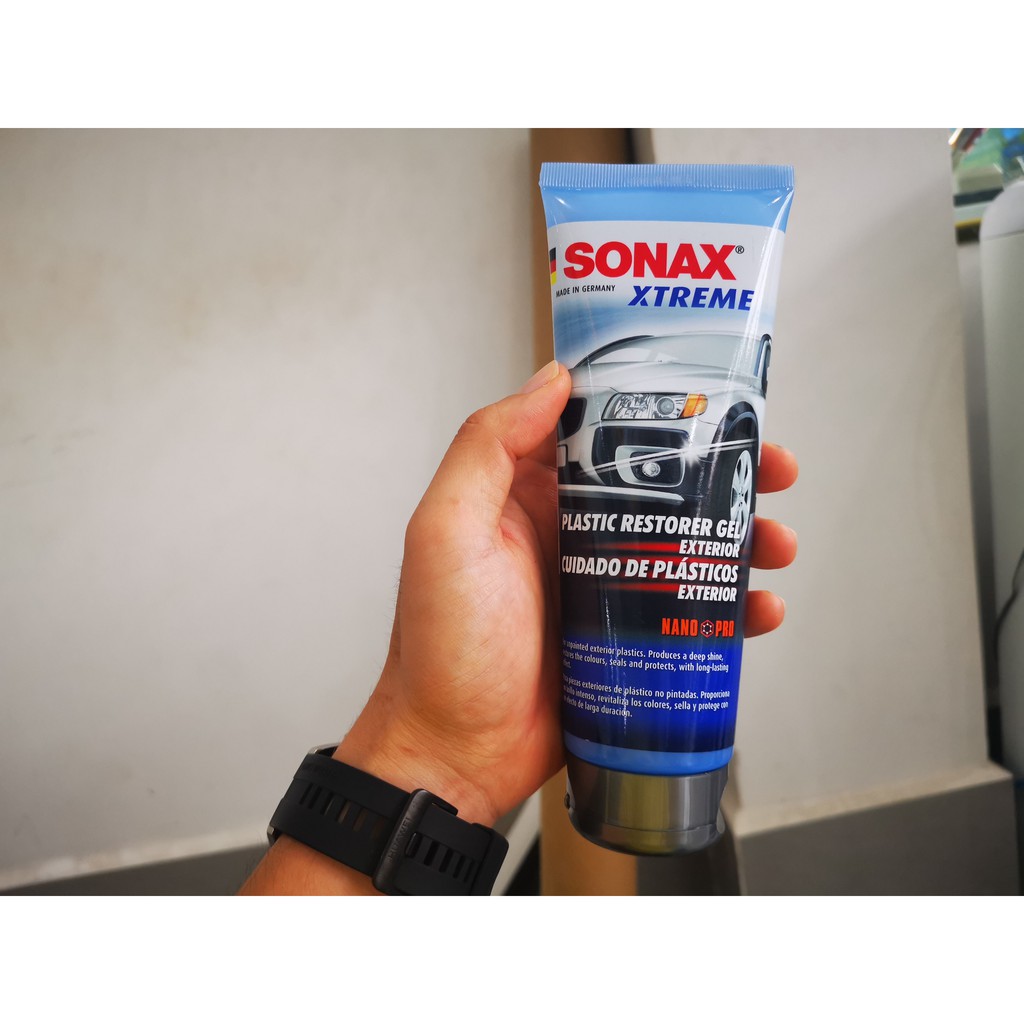 Gel Dưỡng Phục Hồi Nhựa Ngoài Xe Sonax Xtreme Plastic restorer 210141 250ml Tặng Mút