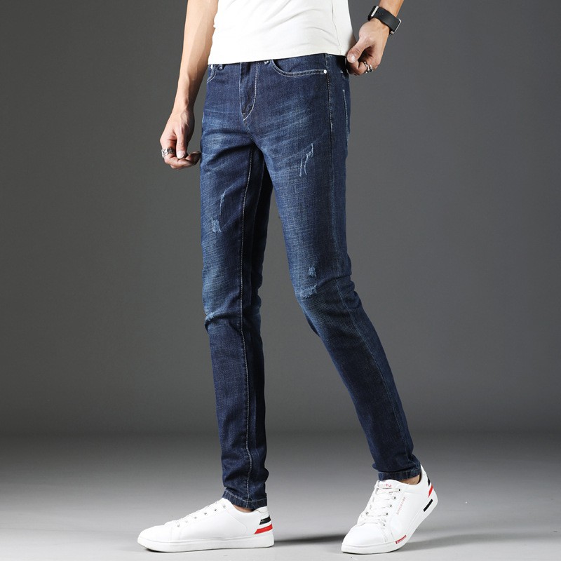 Quần Jean Nam Dáng Côn ♥️FREESHIP♥️ Quần Bò Nam ống Côn Co Giãn Cào Rách 3 Màu [45-75KG] | BigBuy360 - bigbuy360.vn