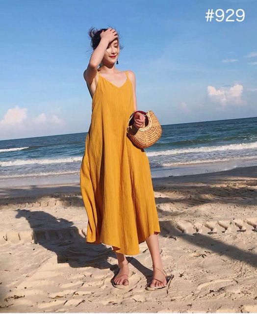 Đầm maxi đan dây lưng (có ảnh thật)