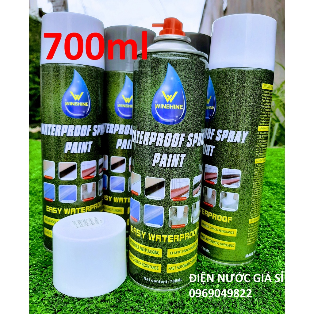 Chai Xịt Chống Thấm Chống Dột WINSHINE 700ml Màu Trắng Chuyên Dụng
