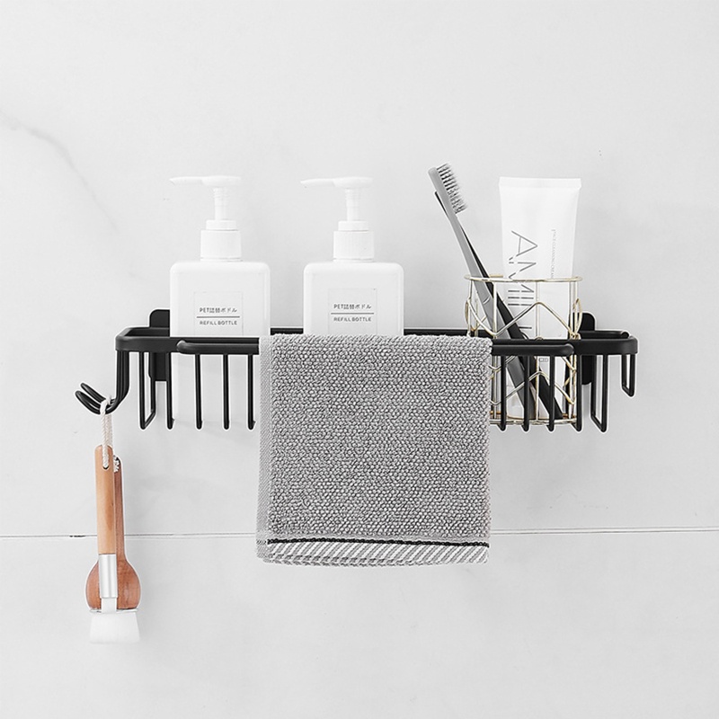 Giá Đỡ Đựng Mỹ Phẩm / Đồ Dùng Nhà Tắm Bằng Kim Loại Gắn Tường Tiện Dụng