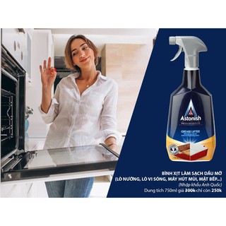 Nước Lau Bếp Astonish 🌼 Chai Xịt Tẩy Vết Cháy Khét Xoong Nồi Bề Mặt Bếp Astonish C6750 (750ml)