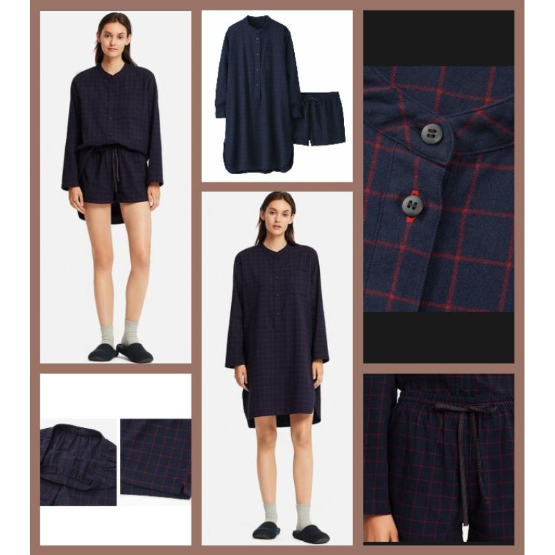 🌹 🌿 ❤ Set mặc nhà Uniqlo dòng Ines de la Fressange Flannel