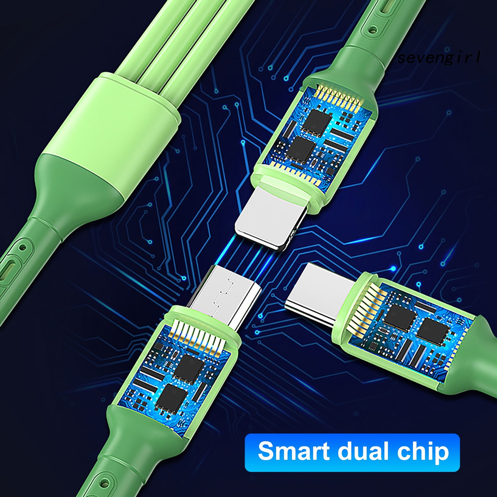 Dây Cáp Sạc Nhanh 3 Trong 1 Sev-1.2M 5a Cho Điện Thoại Android