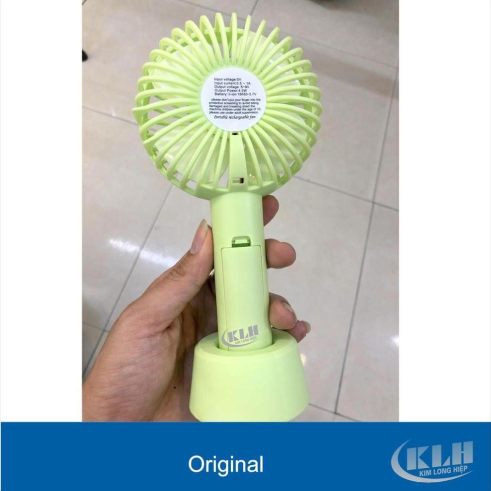 Quạt tích điện mini, quạt cầm tay pin sạc, có đế để trên bàn hoặc cầm di động DATA N9 | BigBuy360 - bigbuy360.vn