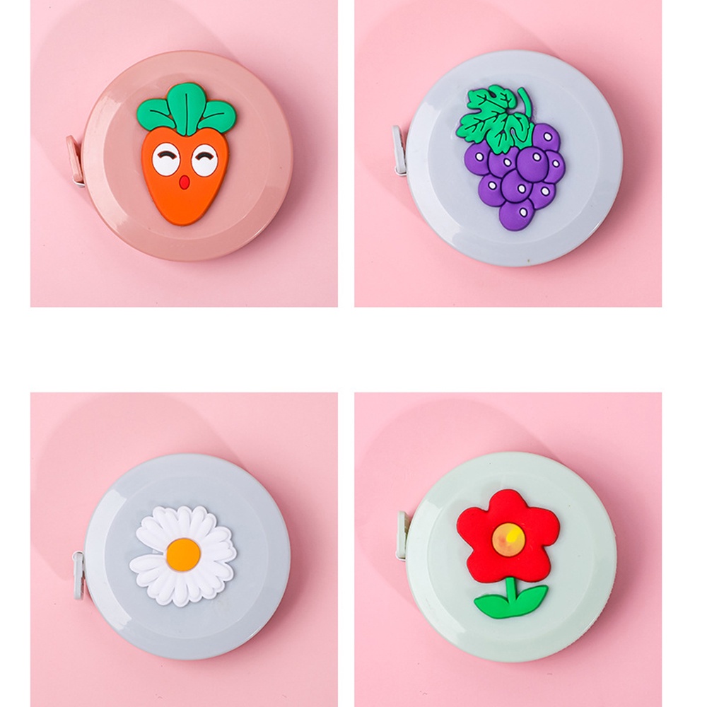 1 Thước Dây Mềm Họa Tiết Trái Cây Hoạt Hình Màu Ngẫu Nhiên Màu Sắc