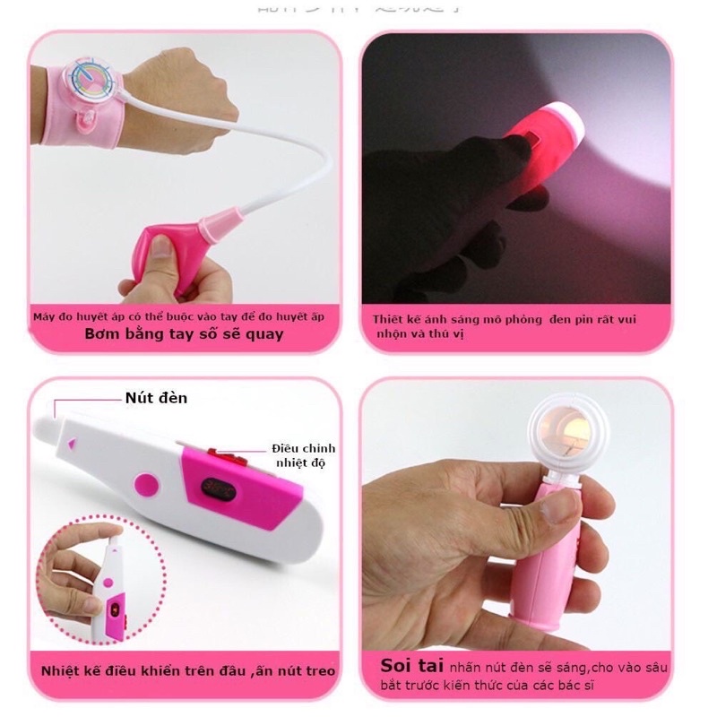Đồ chơi bác sĩ, bác sĩ xe cứu thương âm thanh ánh sáng sinh động giúp bé tăng khả năng sáng tạo phát triển bản thân